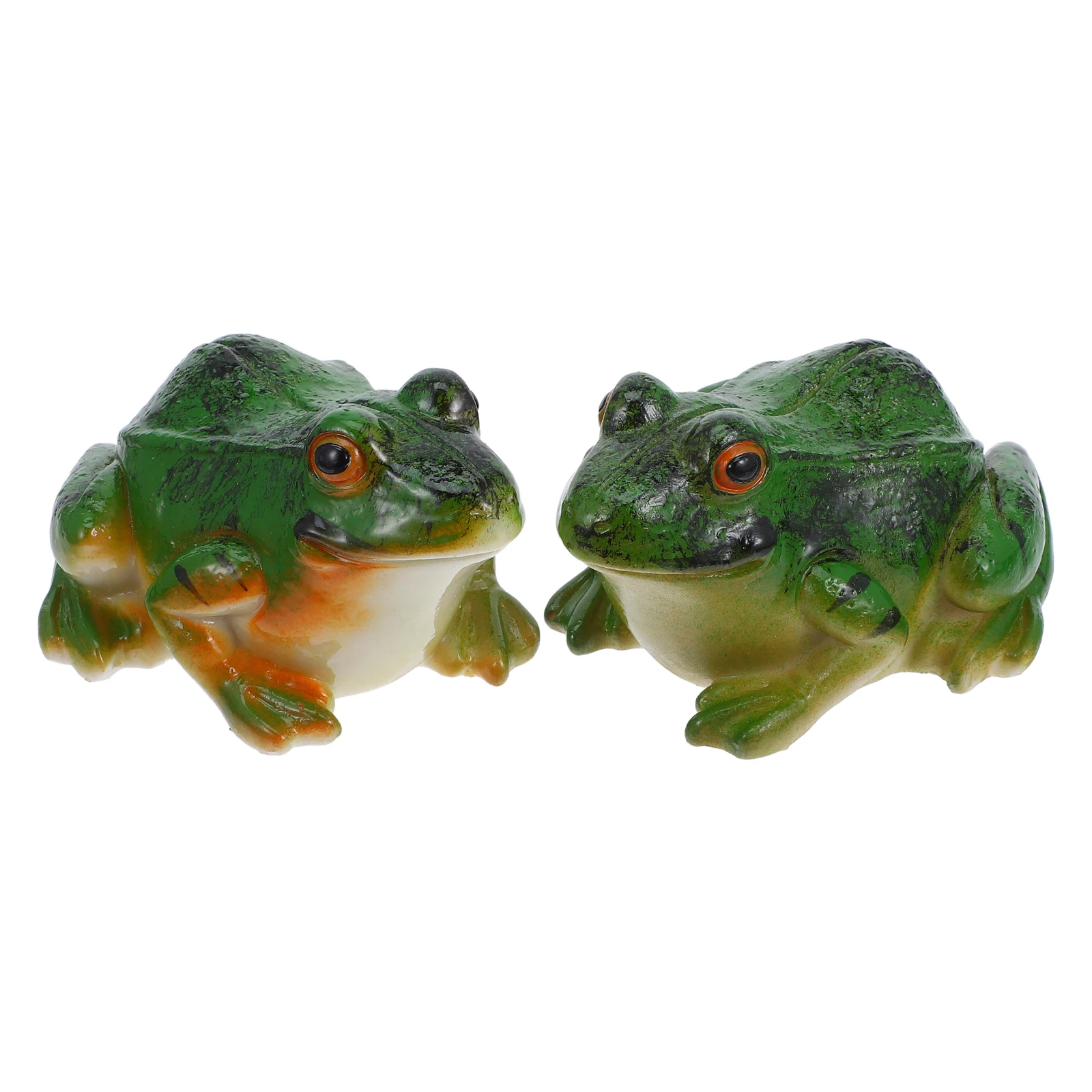 

2 Pcs naments Resin Sculpture Miniature Animals Frogs Tadpole Sets Home Decor Realistic Details Lifelike Durable