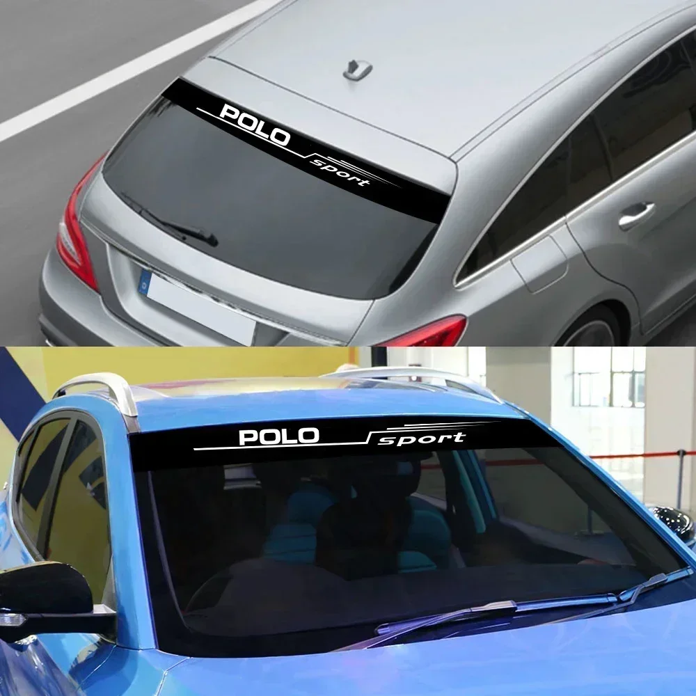 Car Front Sunshade Windshield Stickers for VW POLO 6R 6N 6N2 6C 9N 9N3 Rline R Line Rear Window Vinyl Film Decals Vehicle Decor