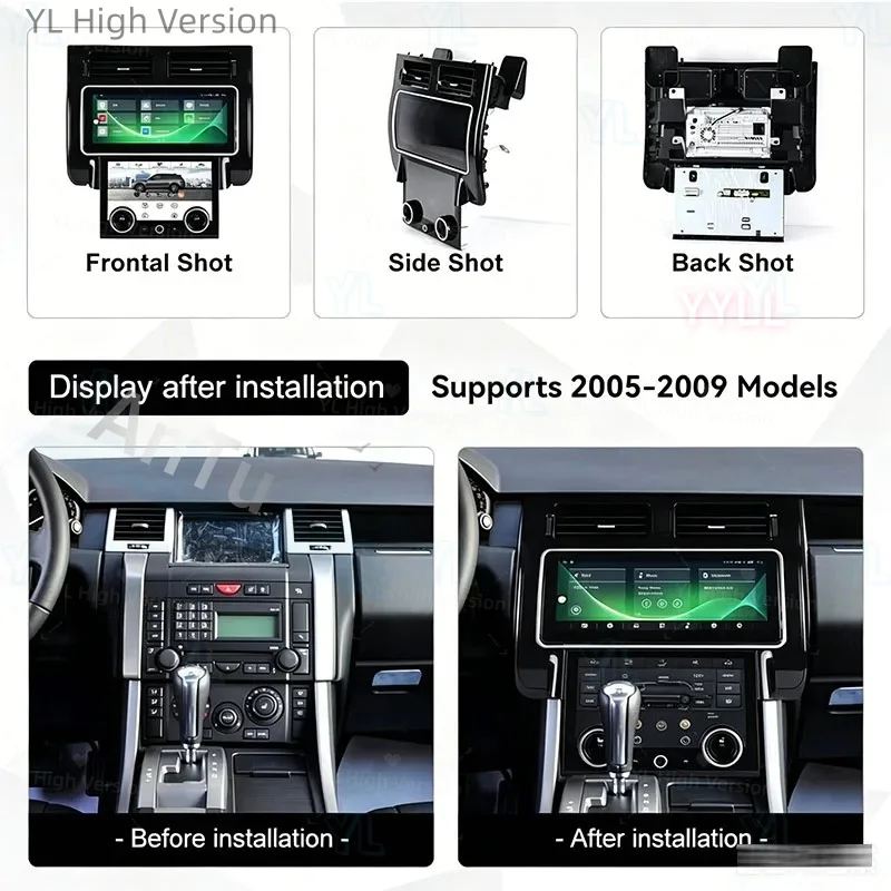 22.4 inch Car Radio For Range Rover Sport 2005-2009 L320 L322 2005-2009 Android Automotive Multimedia Stereo Player GPS Navi DSP