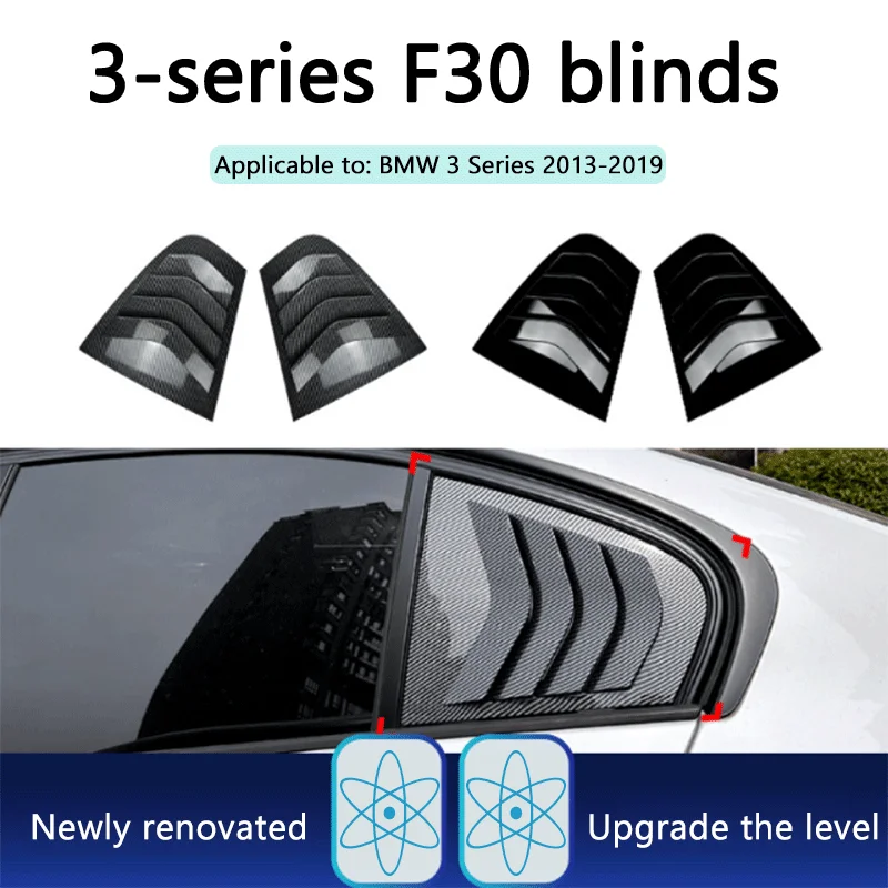 Rear Window Triangular Louver Panel Car Sticker Exterior Decorative Modification For BMW 3 Series F30 320i 325i 330i 2013-2019