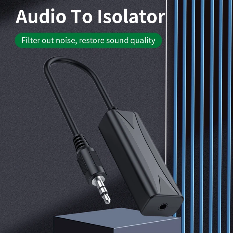 VAORLO 3.5mm AUX Audio Noise Filter Speaker Line Ground Loop Noise Isolator Eliminate For Car Stereo Audio System Home Stereo