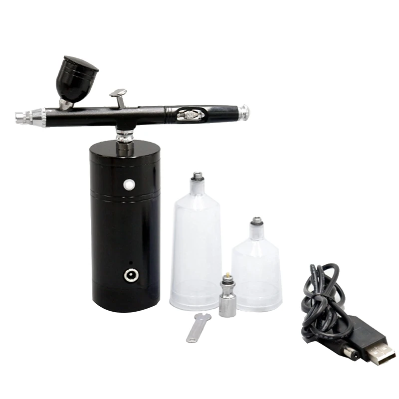 

Multi-Purpose Airbrush Air Compressor Kit Paint Spray Sprayer Kit Dual Action 0.3Mm Nozzle