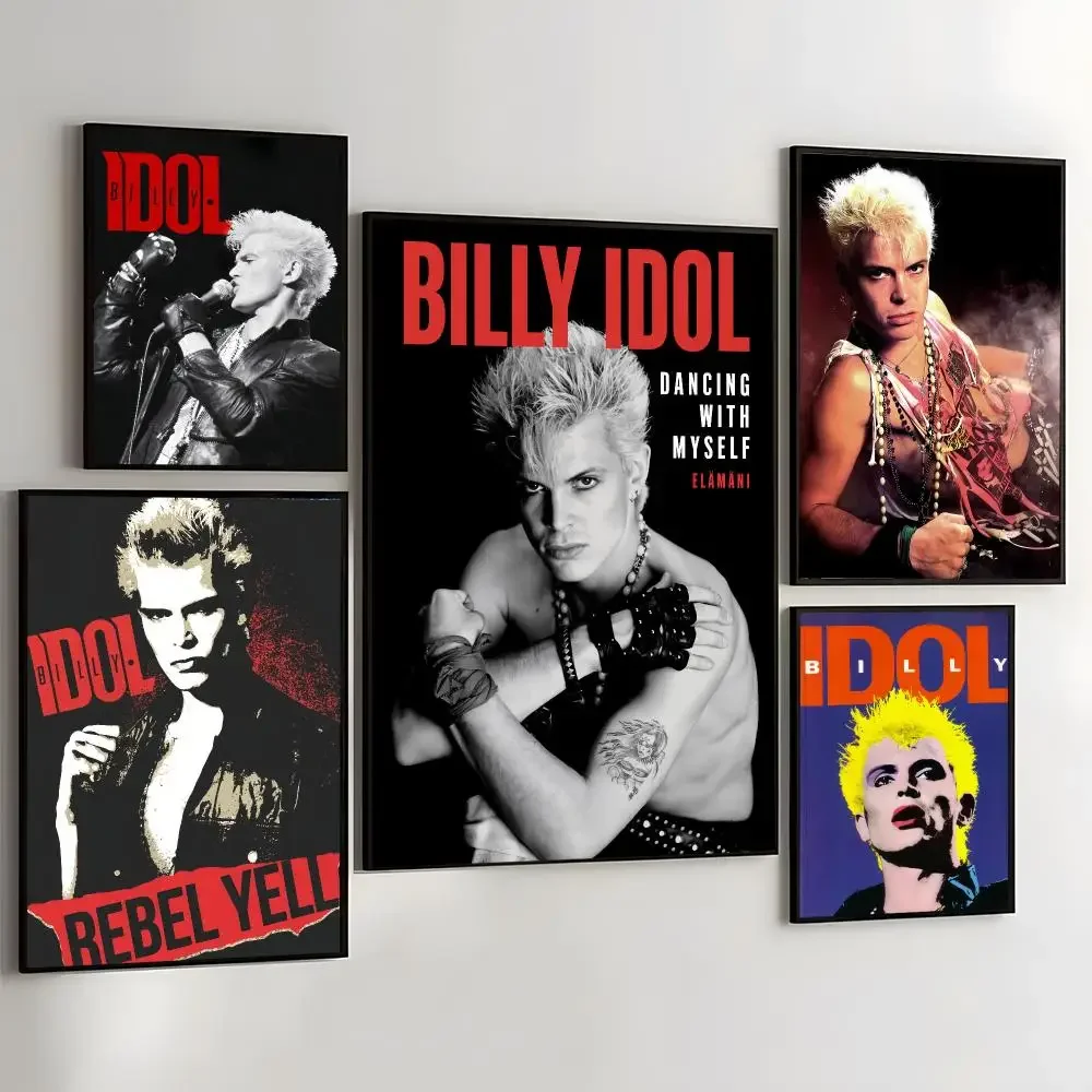 B-Billy I-Idol Painting Calligraphy Self Adhesive Wall Art Waterproof Print For Bedroom Living Room Hallway Home Decor