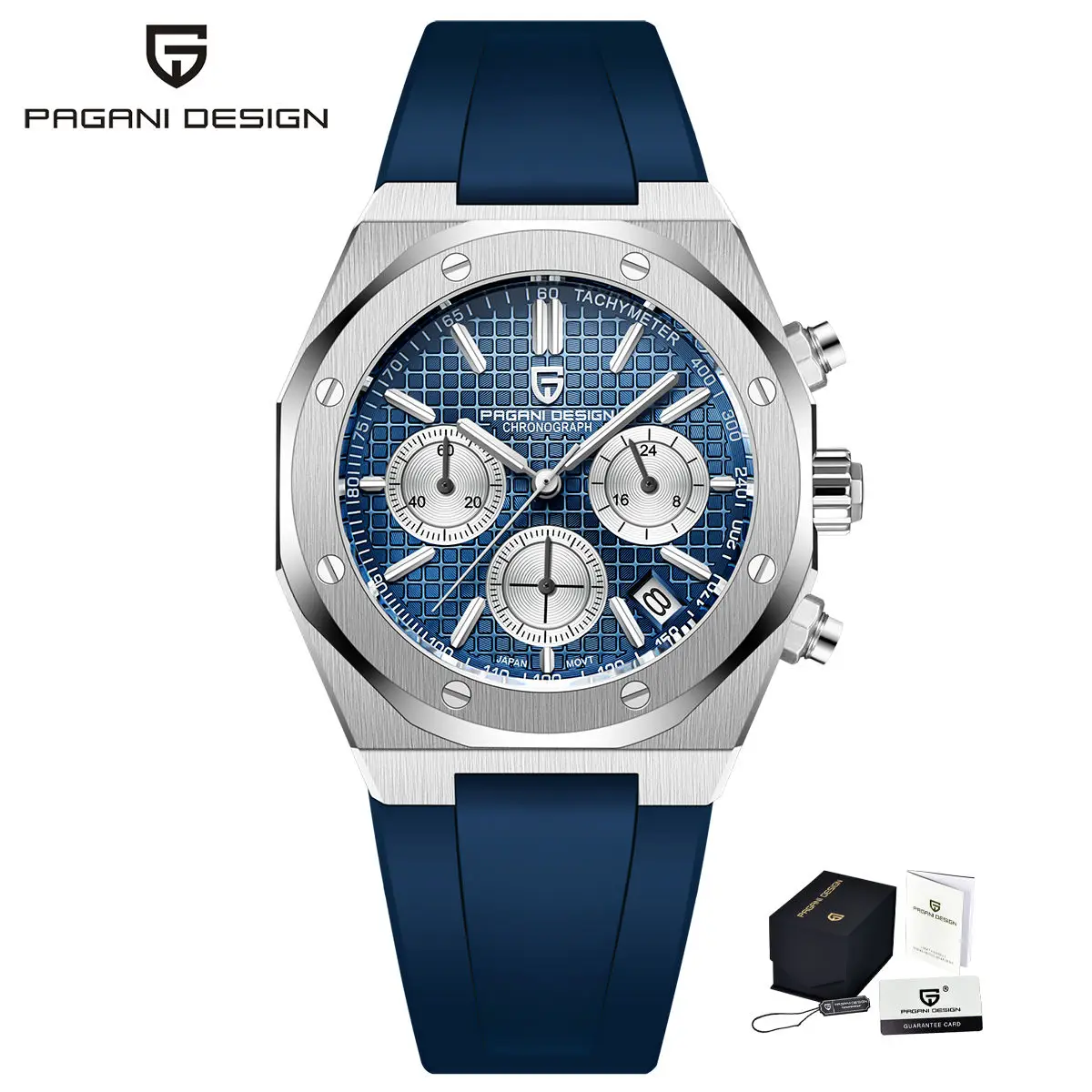 Pagani Design 2025 Neue VK63 Herren-Business-Quarzuhr, Saphir-Edelstahl, 20 Bar, wasserdicht, Sport-Chronometer-Code-Uhr 8