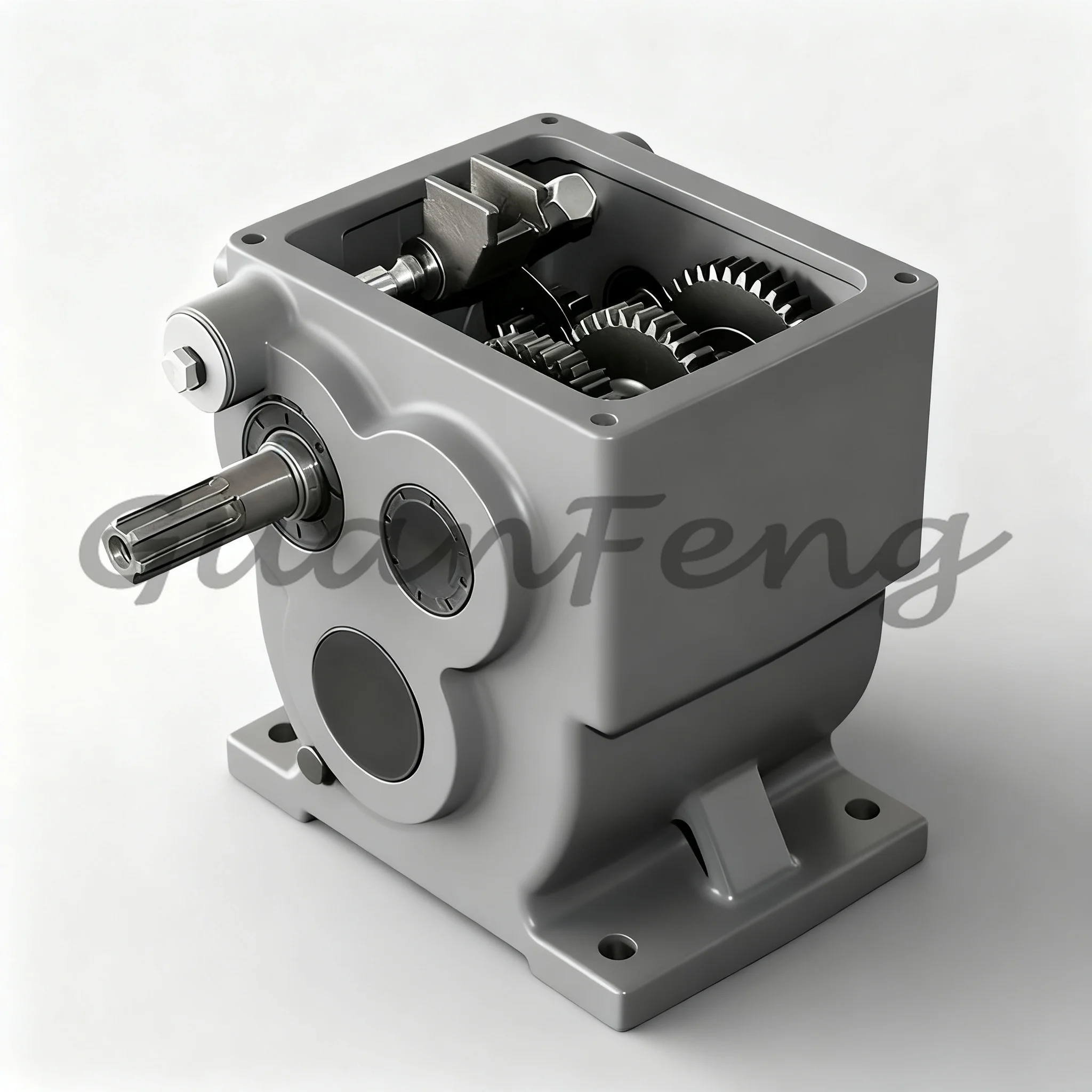 Multi-purpose Circulating Gearbox 3-In 1-Out, Tricycle Winch Reducer for Aquaculture Pond Machine & Medicine Cart