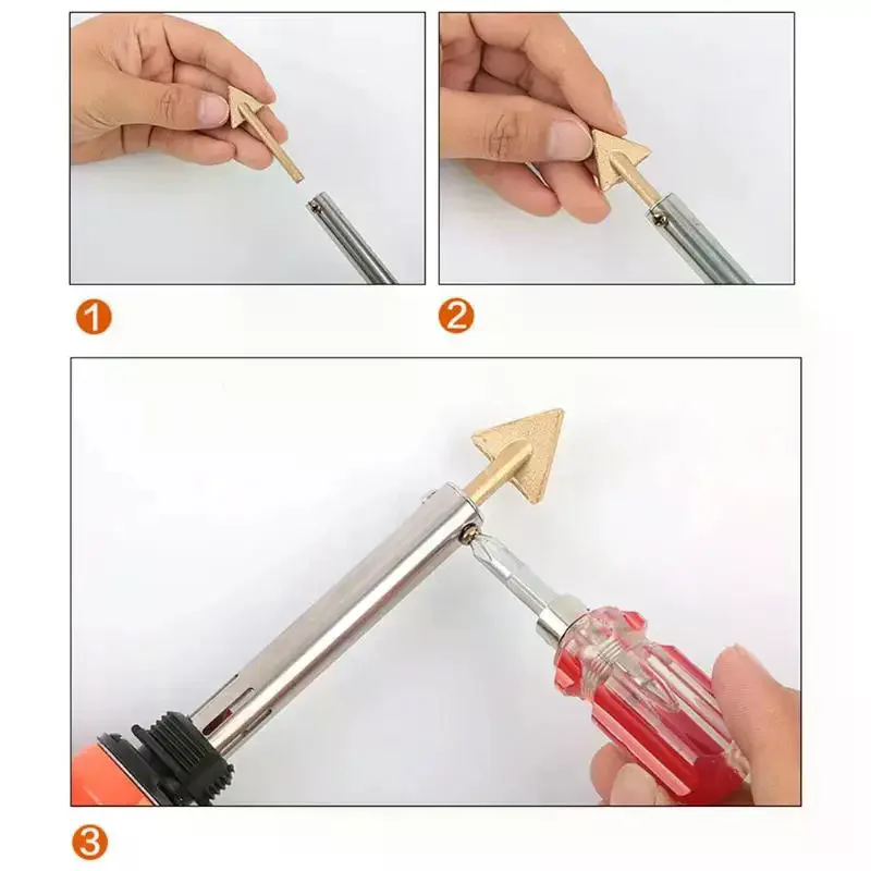 Welding Replacement Tip Durable Soldering Iron Accessories: 3Pcs Electric Tip Welding Rod Heating