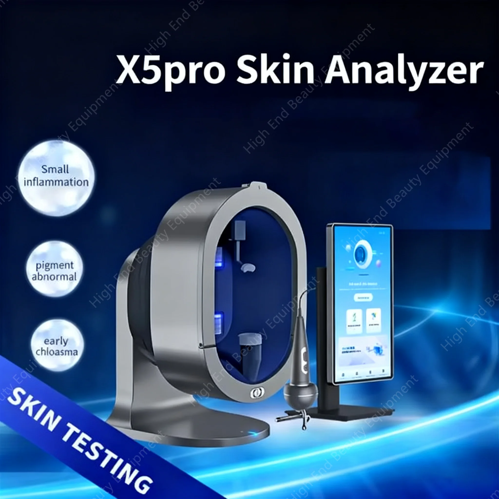 Epilator X5 PRO AI Facial Skin Analyzer Detection Skin Problem Diagnosis 8 Spectrum Professional Analysis Beauty Salon Equipment