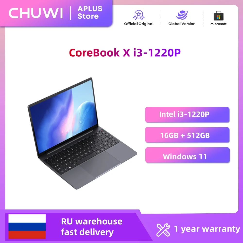Ноутбук CHUWI CoreBook X Intel i5-12450H 16 ГБ DDR4 512 ГБ SSD 14 дюймов FHD 2160*1440 Windows 11 игровой ноутбук 1 ТБ SSD расширение Ноутбук CHUWI CoreBook X Intel i5-12450H 16 ГБ DDR4 512 ГБ SSD 14 дюймов FHD 2160*1440 Windows 11 игровой ноутбук 1 ТБ SSD расширение
