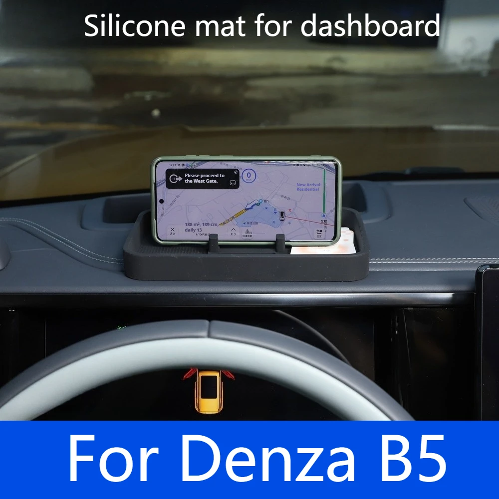 Fit For Denza B5 Center Console Anti-Slip Mat Dashboard Silicone Pad Phone Holder Interior Parts