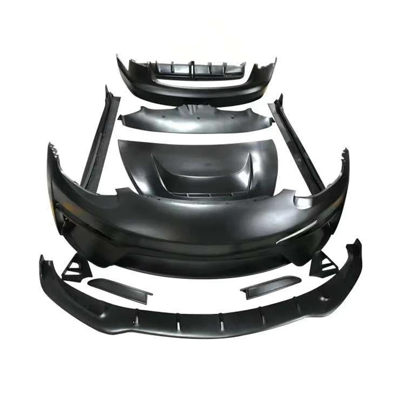 High Quality Robot Co Style Half Dry Carbon Body Kit Bumper Hood Side Skirts For Model 3 2016-2019 Parts
