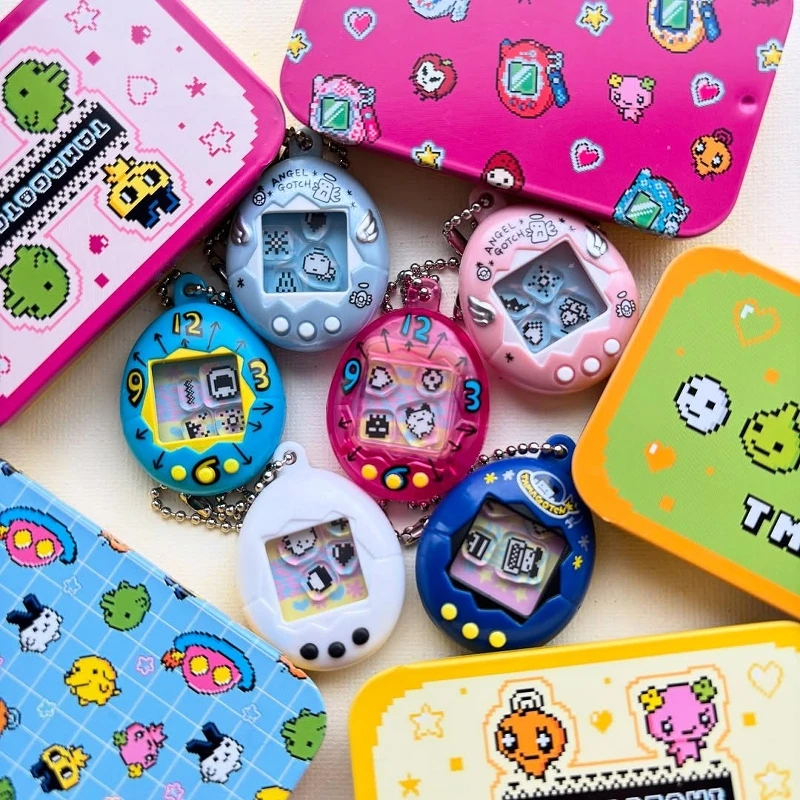 Bandai Japan Tamagotchi Gashapon ufficiale in magazzino Portachiavi con ciondolo altalena digitale per animali domestici a forma di uovo Decorazione giocattolo nostalgico
