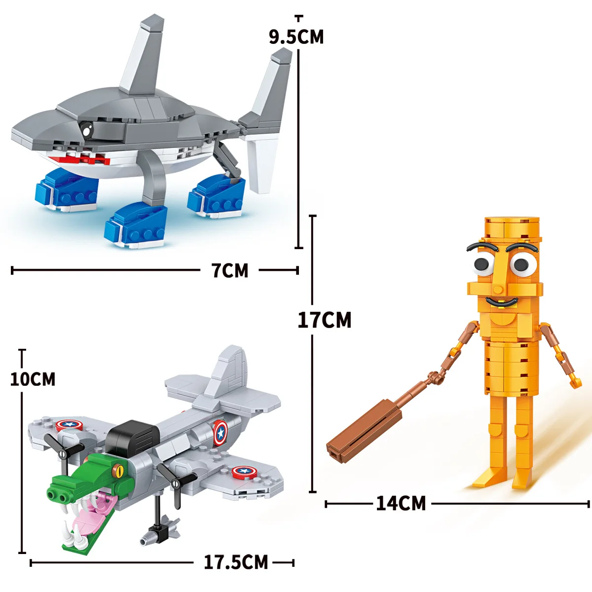 New  Italian Brainrot Animals Tung Tung Tung Sahur Building Blocks Tralalelo Tralala  SharkBricks Toy Gift for Children Kids