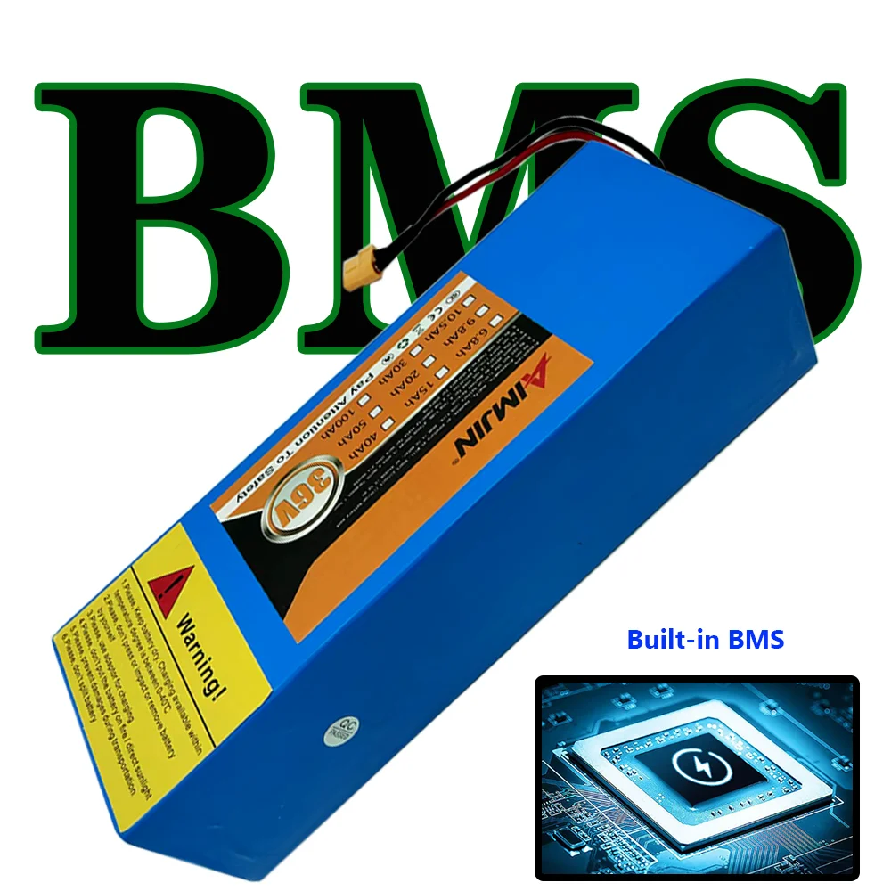 21700 5C Lithium Battery Pack 10S2P 36V 9.8Ah Power Rechargeable 500W-1000W for Electric scooters bicycle motorcycle,T JST XT60