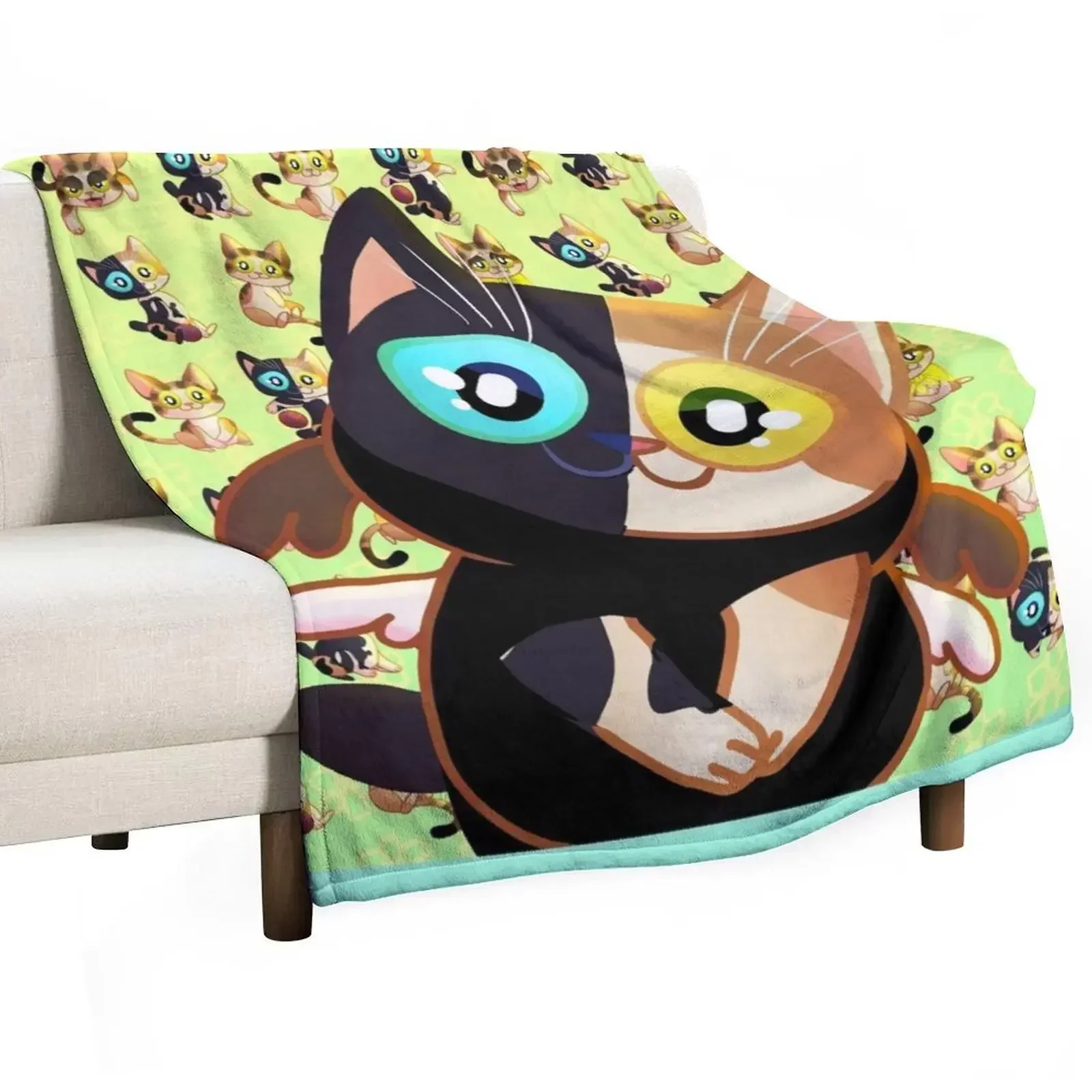 Lucchi the Chimera in a onesie Throw Blanket anime blankets and throws Blankets