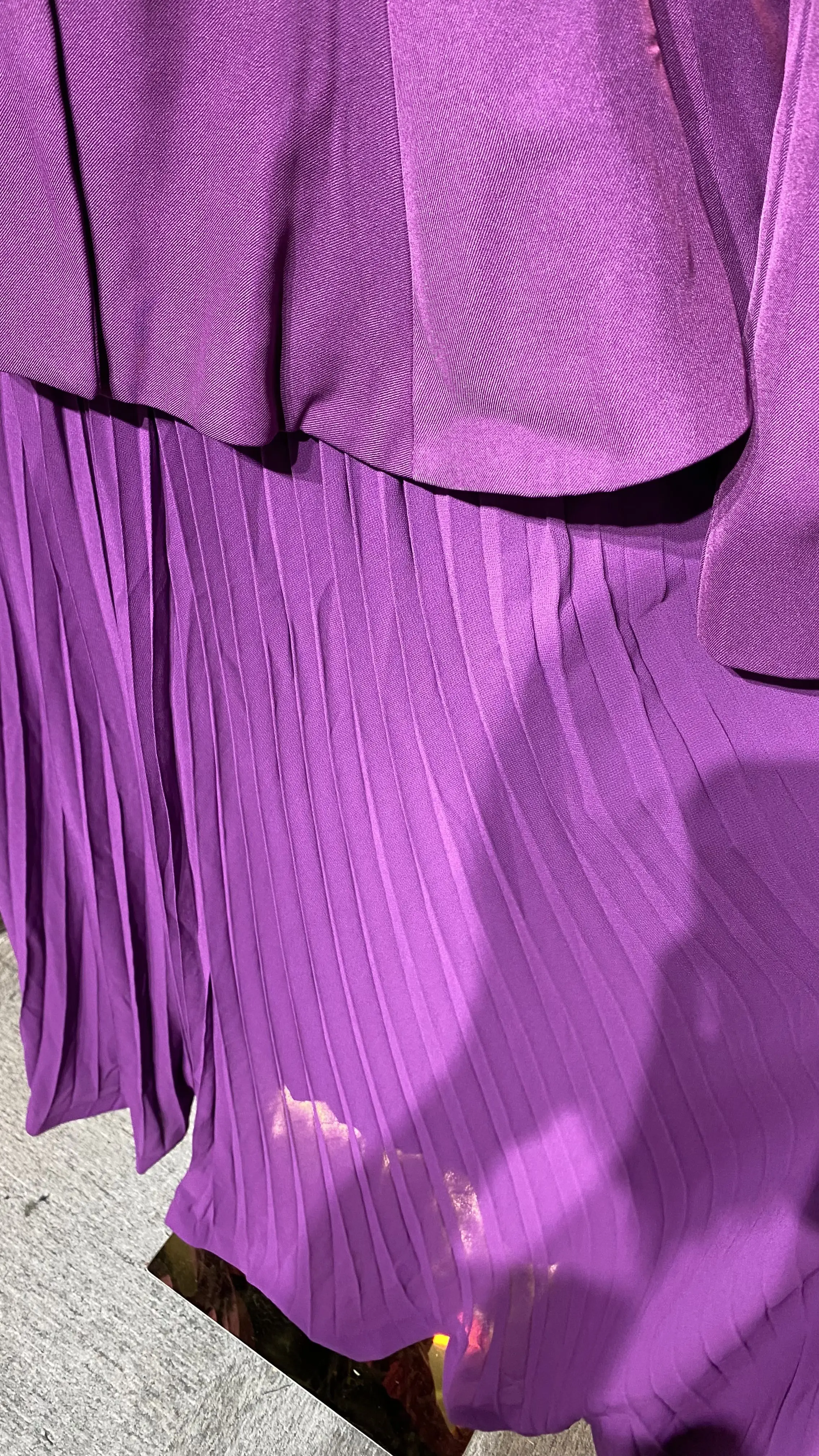 فستان أنيق غير منتظم، رقبة دائرية نسائية كاجوال، أكمام منتفخة وردية، تنورة مطوية كلاسيكية-GZXX276