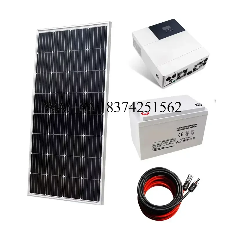 Wmwmnu 100W 200W 300W Solar Panel Kit All in One Off Grid Hybrid Solar Charge 12V Battery Charge W Controller for Caravan