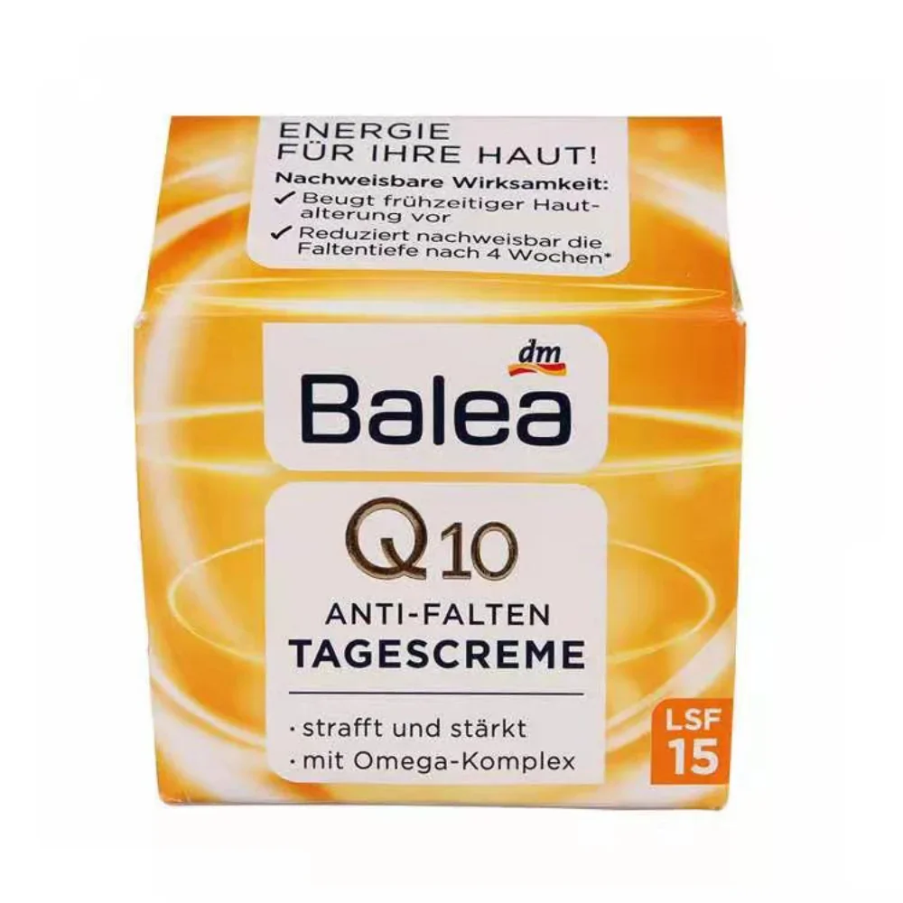 Balea Coenzyme Q10 Day Cream 50ml 24 Hours Anti Wrinkle Lifting Tightening Moisturizing Deep Hydration Anti-aging Face Skin Care