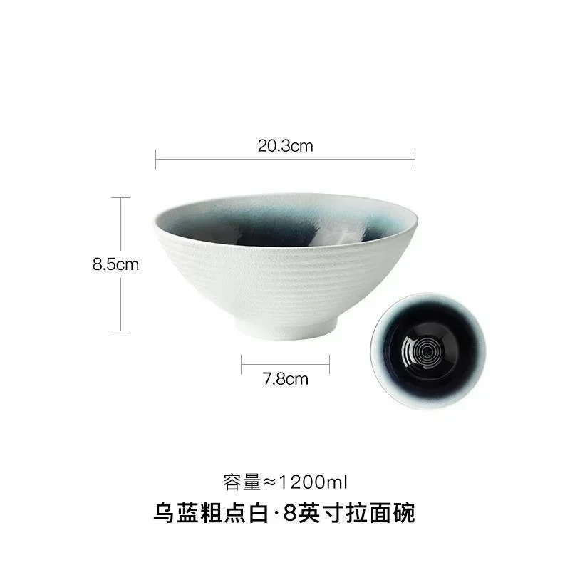 Japanese Ceramic Bowl 8inch Ramen Single Noodle Household Salad Bowl large Creative Special Restaurant Tableware