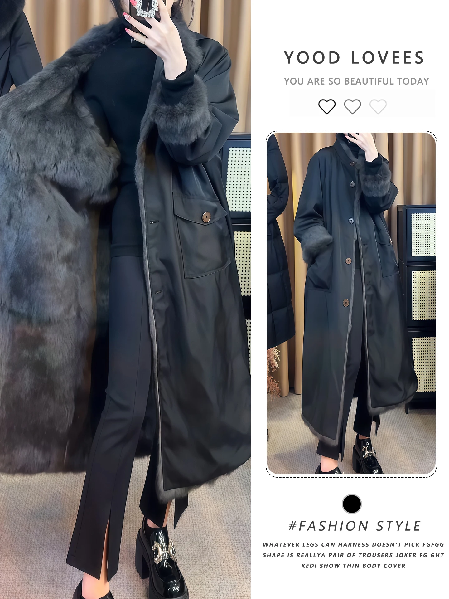 

Модное теплое женское пальто средней длины, двустороннее, с воротником-стойкой, зимнее, новая модель, приталенная верхняя одежда, куртка