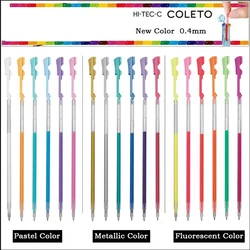 6pcs PILOT Refill HI-TEC-C COLETO New Color 0.4 Metal/Fluorescent/Pastel for Multifunction Module Gel Pen Empty Pen Case P-LHKCG
