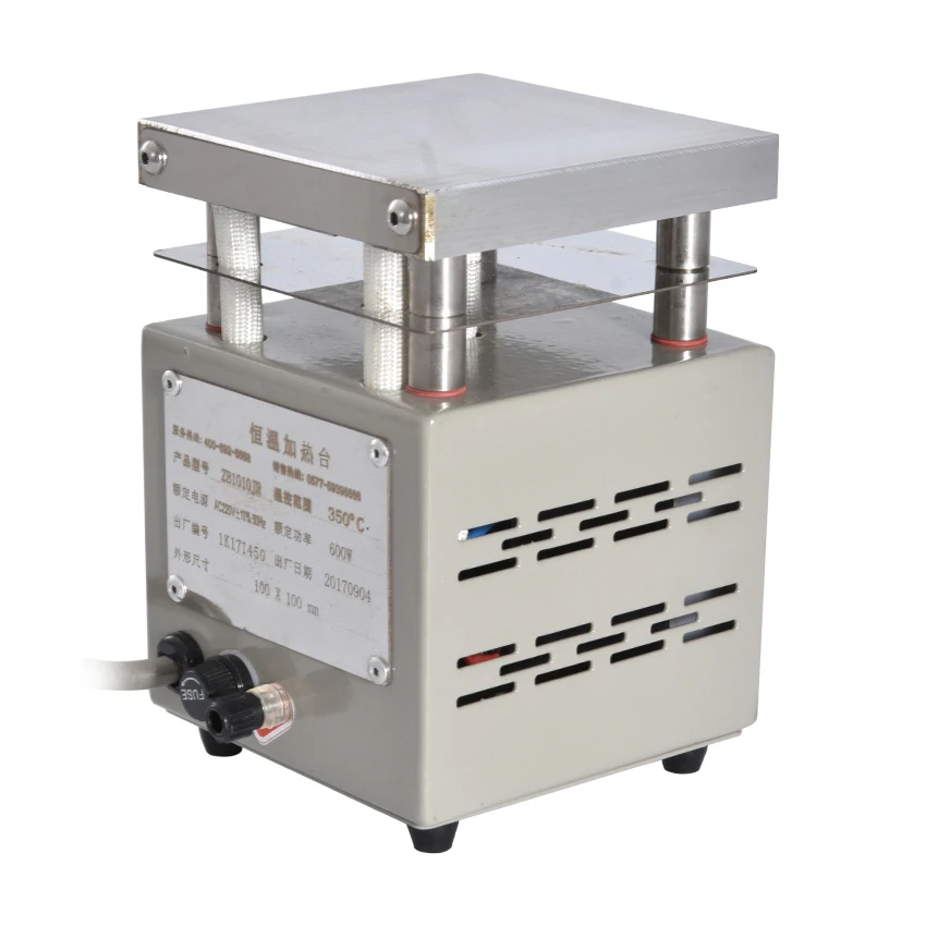 Piattaforma di riscaldamento Pcb con piastra riscaldante a temperatura costante con Display digitale da 100*100mm con tubo di riscaldamento per riscaldamento PCB ZB1010JR
