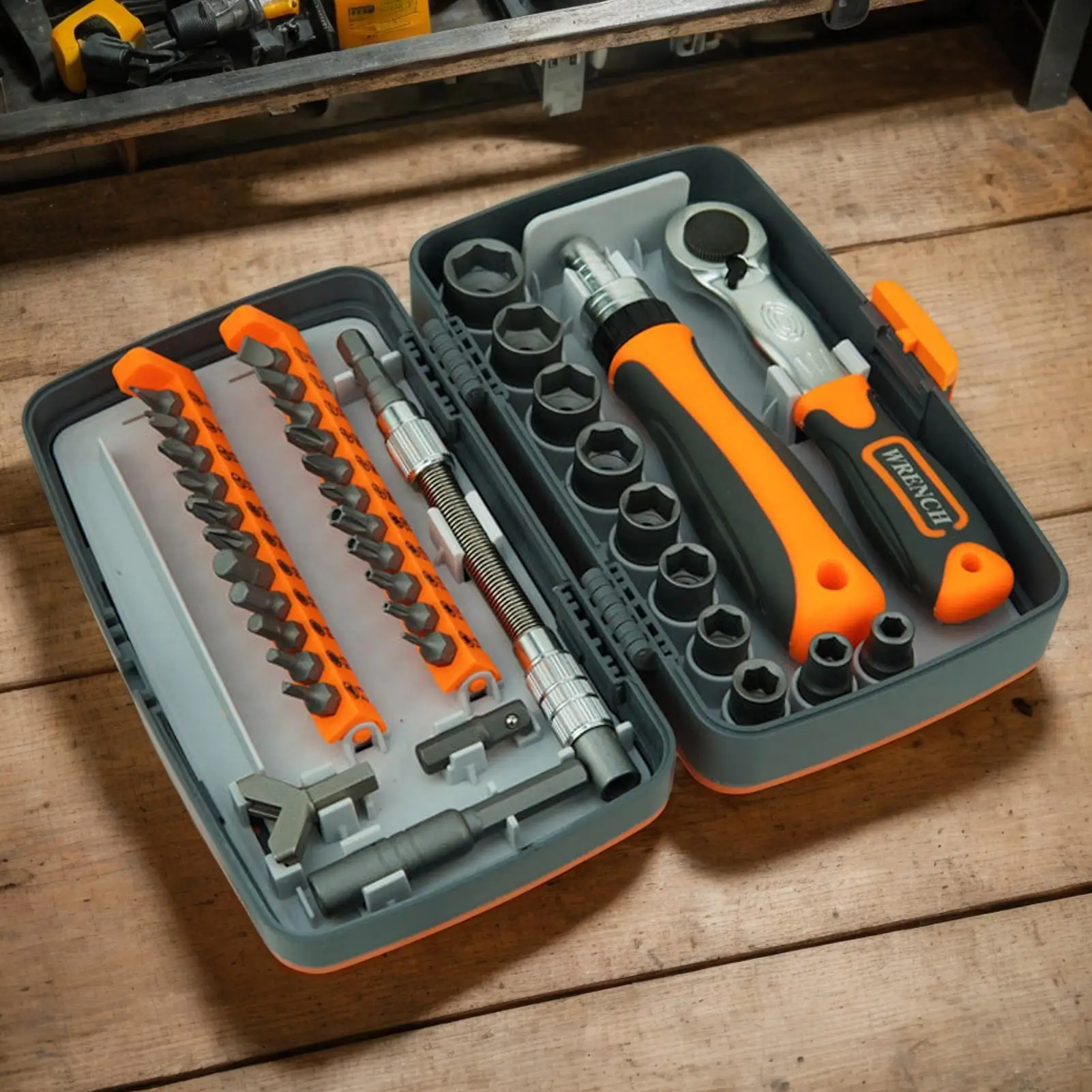 

Ratchet Screwdriver 38 In 1 Ratchet Screw Driver Non-Slip Precision Tool Wrench Adapter 10 Sockets 22 Bits For Electronics