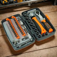 Ratchet Screwdriver 38 In 1 Ratchet Screw Driver Non-Slip Precision Tool Wrench Adapter 10 Sockets 22 Bits For Electronics