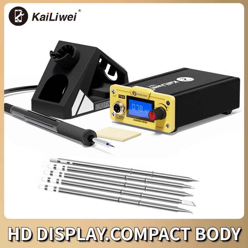 

Kailiwei T12-H Digital Soldering Station Fast Hot Electronic Soldering Iron OLED PCB Phone Board Welding Repair Tool