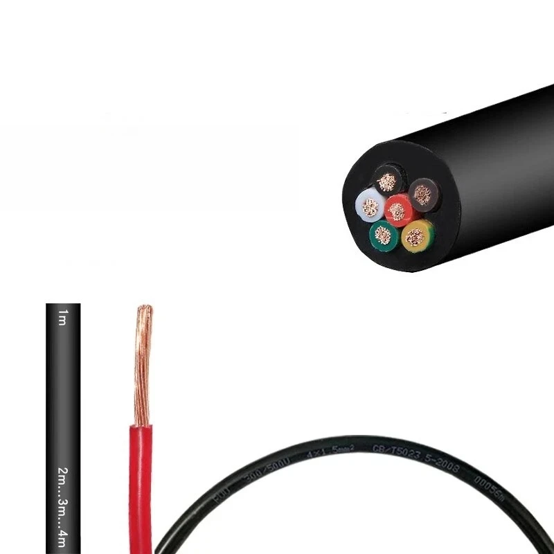 24awg Power Wire RVV24 Core 0.2 Square 0.12mm2 300/300v Power Signal Control Sheath Cable 10 meters 24 cores PVC wire