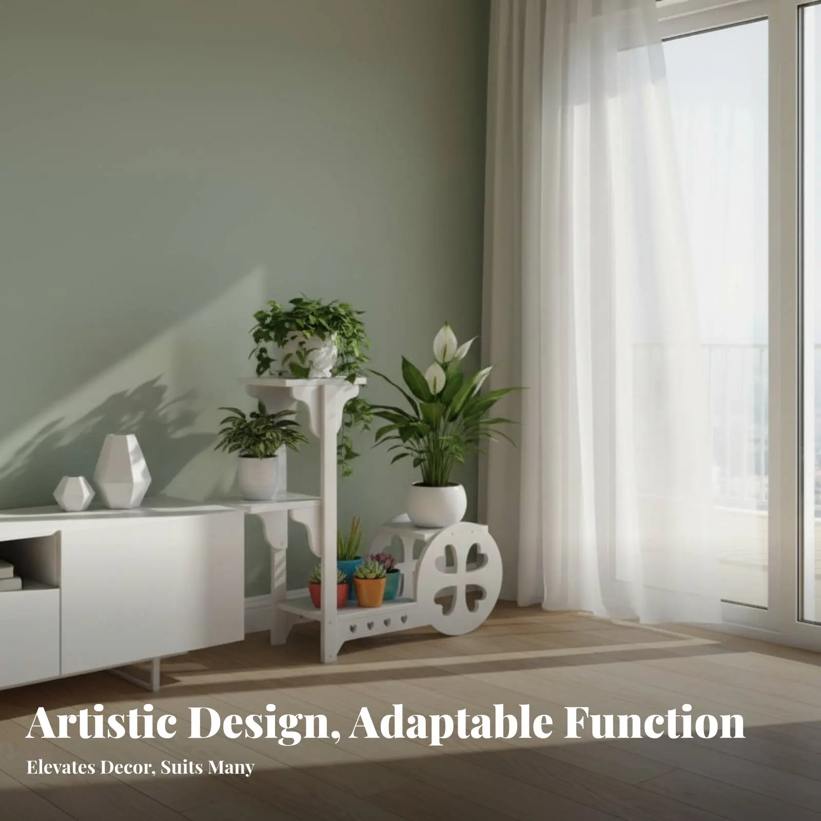 

Многоуровневая подставка для цветов, экономящая пространство, креативной формы, устойчивая напольная подставка для гостиной, балкона