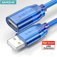 SAMZHE USB 2.0 Extension Cable Flat Extend Cable AM/AF For PC TV PS4 Computer Laptop Extender