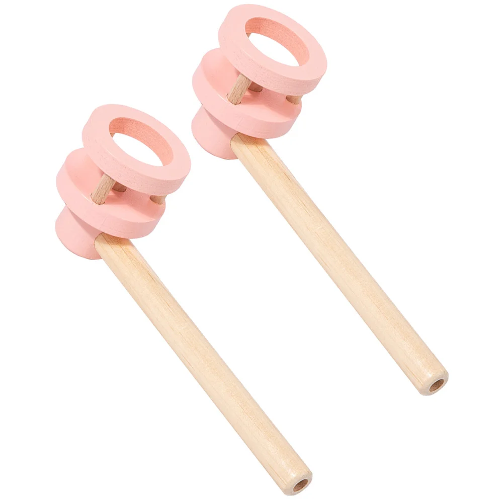 2 pezzi tubo di soffiaggio galleggiante gioco in legno giocattoli per bambini migliorano la capacità di equilibrio comunicazione genitore-figlio attività all'aperto al coperto