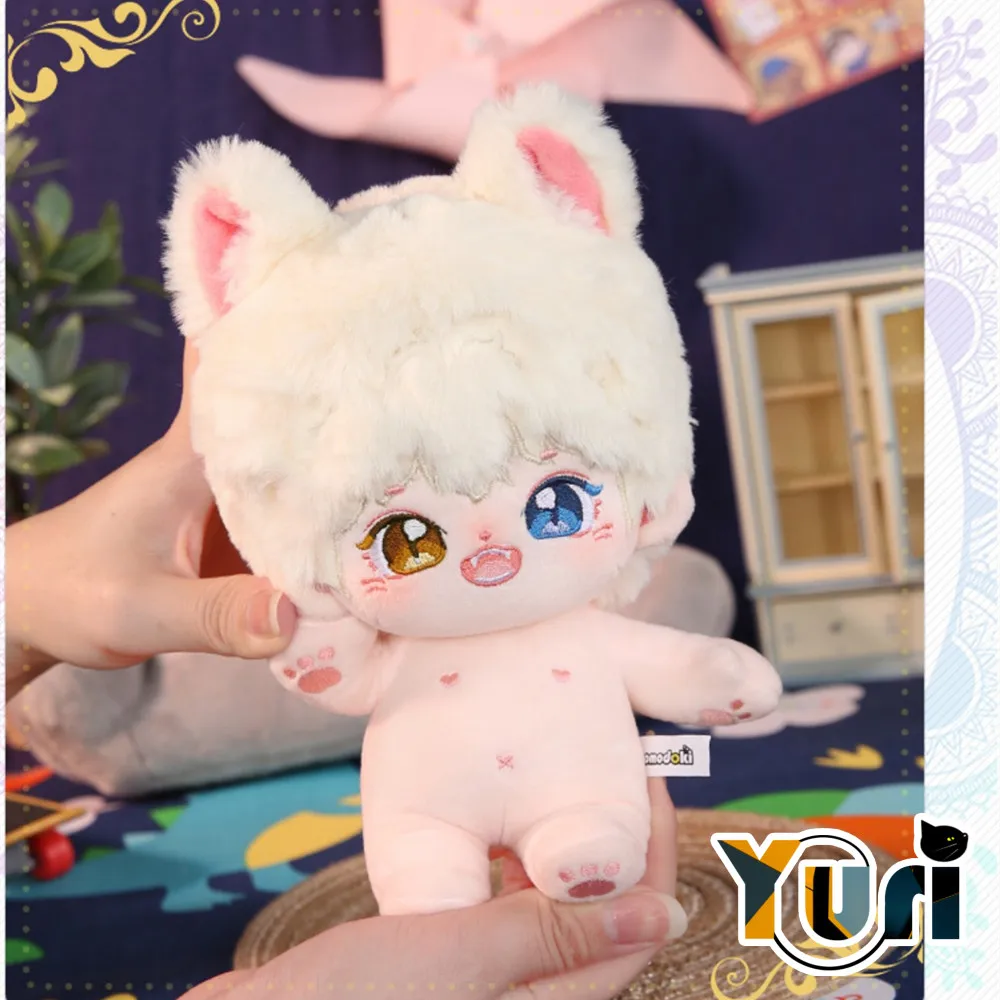 Original Beast Cat Ears Animal No Attributes Plush 20cm Doll Body Toy Cosplay Props OM Cute Gift C