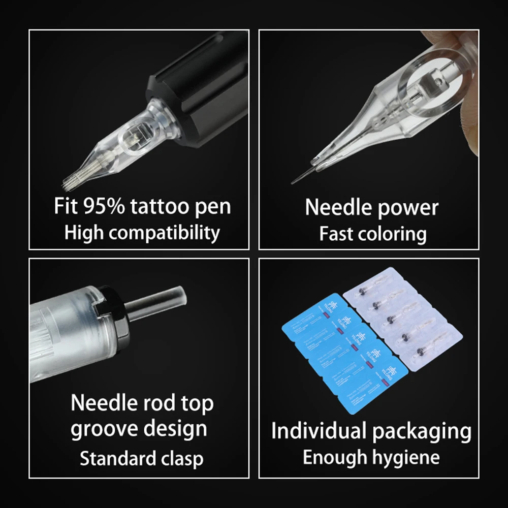 YILONG 20/50/100 stücke Individuelle Paket MIX Tattoo Patrone Nadel RM RL Serie Für Tattoo Maschine Stift Nadel zubehör – Detail 5