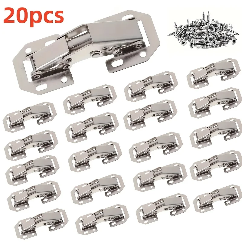 

Hinges Stainless Steel 90 Degree No-Drilling Hole Silver Kitchen Cabinet Cupboard Furniture Hardware Accessories
