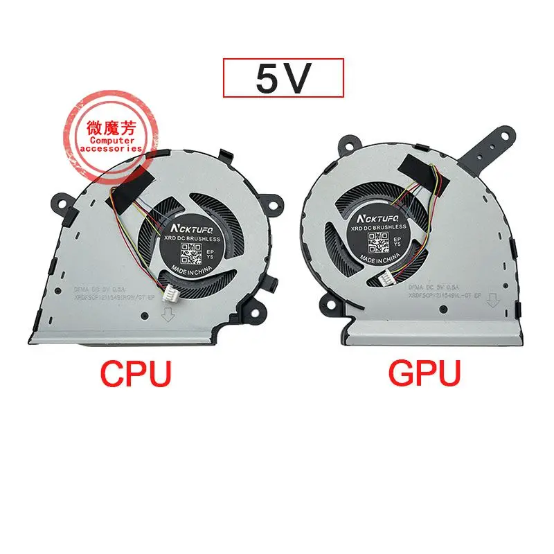 

DC 5V New cpu gpu cooling fan radiator cooler FOR Asus ROG Strix G531 G531G G531GT G531GU G531GD G531GW FLLB 13NR01L0T01111 FLKJ