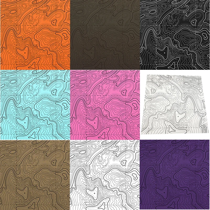13 Colors 8 Sizes Topographic Camouflage KYDEX Thermoform Sheet Board Thermoplastic Plate for Knife Sheath Scabbard Holsters