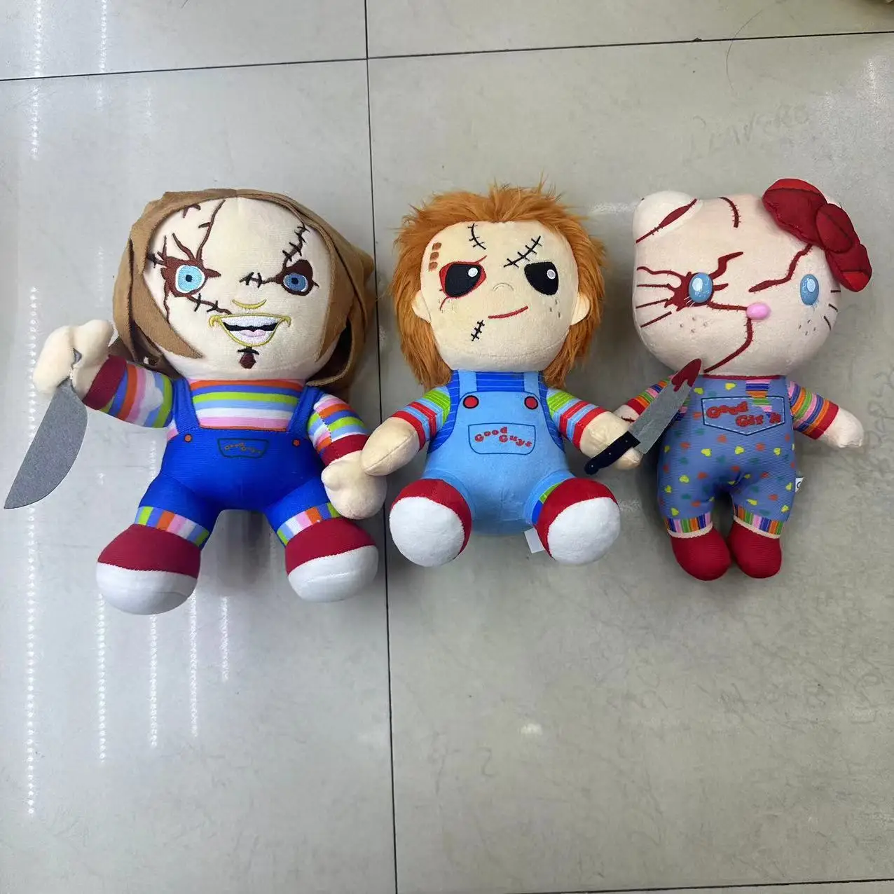 Cross-border Halloween Creative Stuffed Toy Clown Back Ghost Doll Chucky Plush Doll Gift for Children