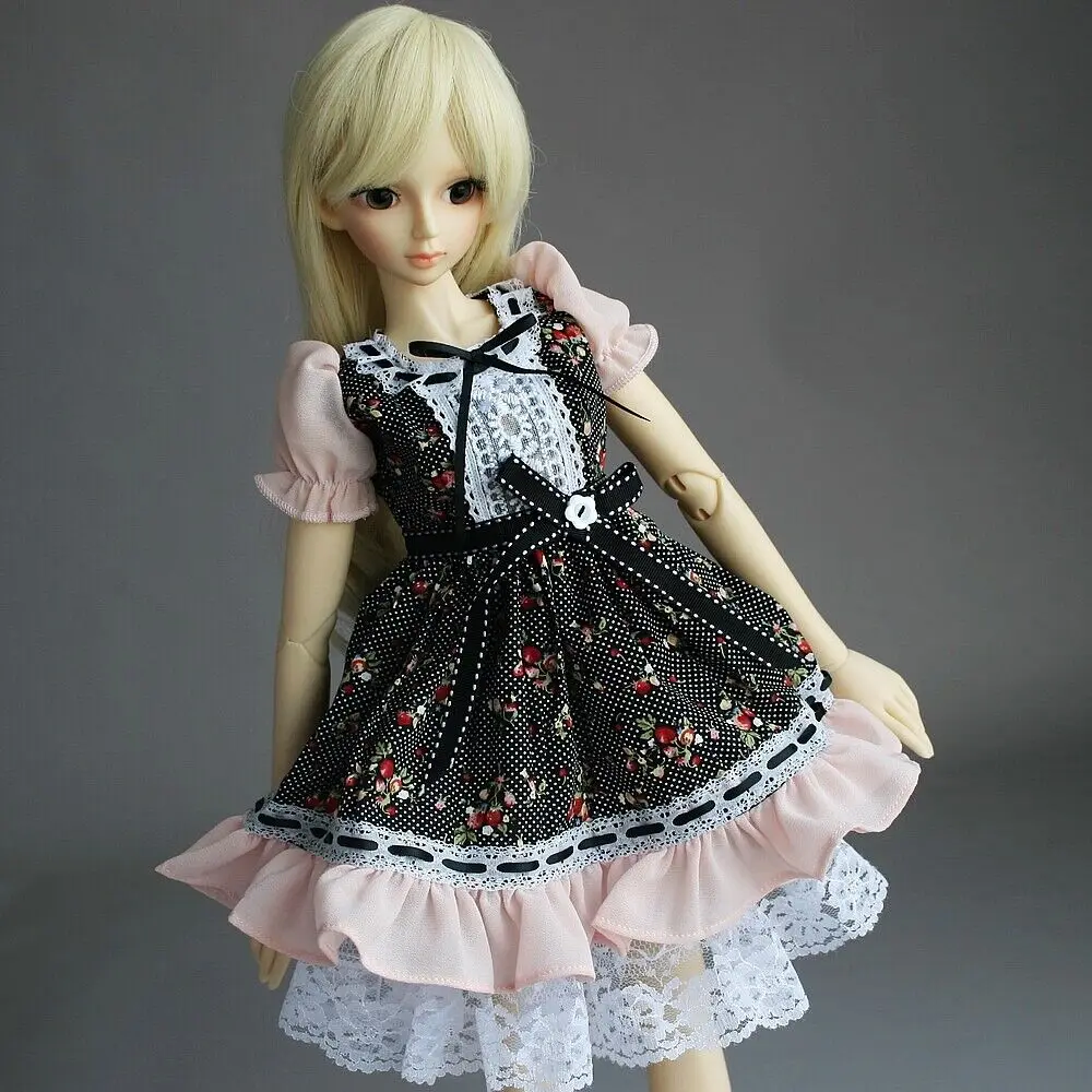 [วามามิ] 148 #   สีฟ้า/สีชมพูดอกไม้พิมพ์ลายดอกไม้/ชุด 1/4 MSD 1/3 SD DZ AOD LUTS BJD Dollfie