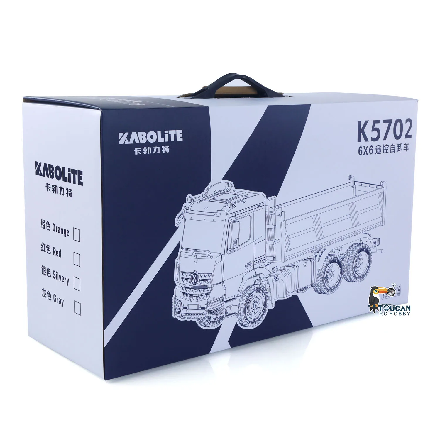 Disponibile in magazzino UE 5702 1/14 Modello di autocarro ribaltabile elettrico con sollevamento 2.4G telecomandato 6*6 Veicolo ribaltabile 2 velocità con suono, luce e motore RTR Auto Regalo