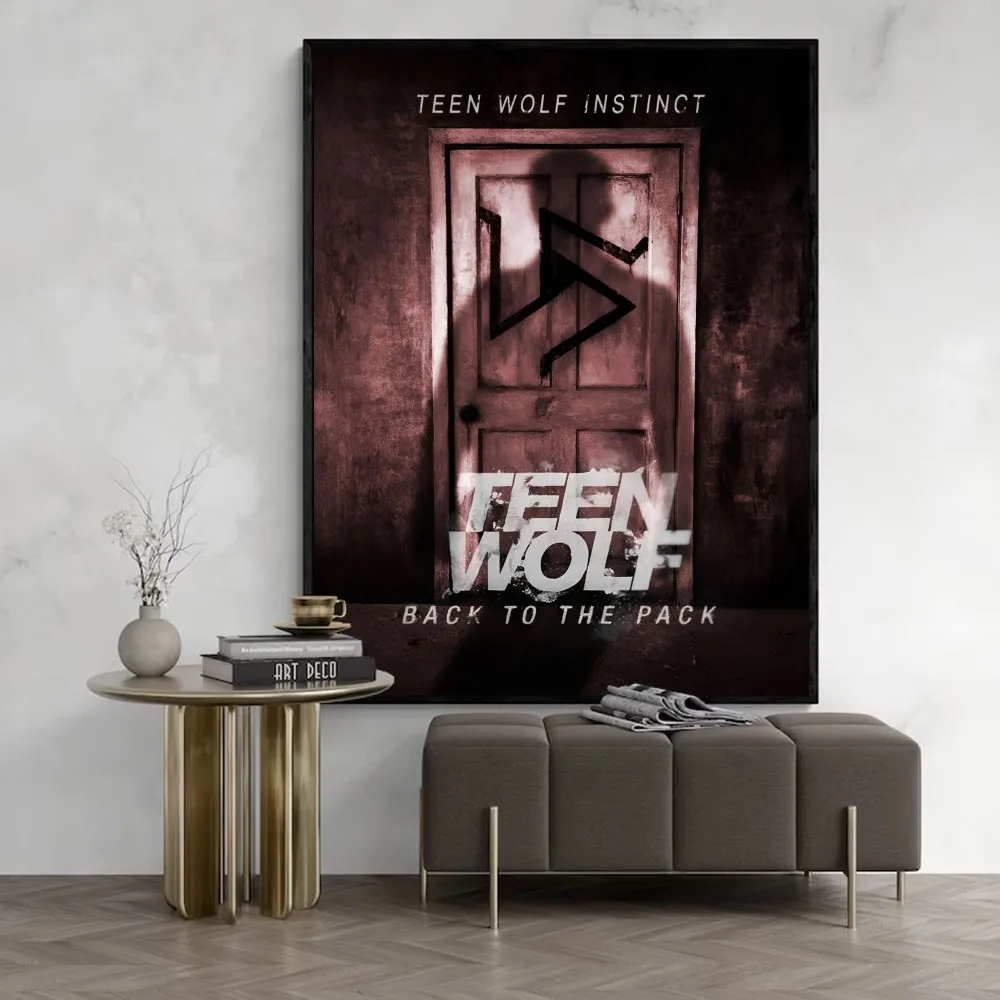 Teen Wolf Poster Movie Sticky Posters Retro Kraft Paper Sticker DIY Room Bar Cafe Aesthetic Art Wall Painting