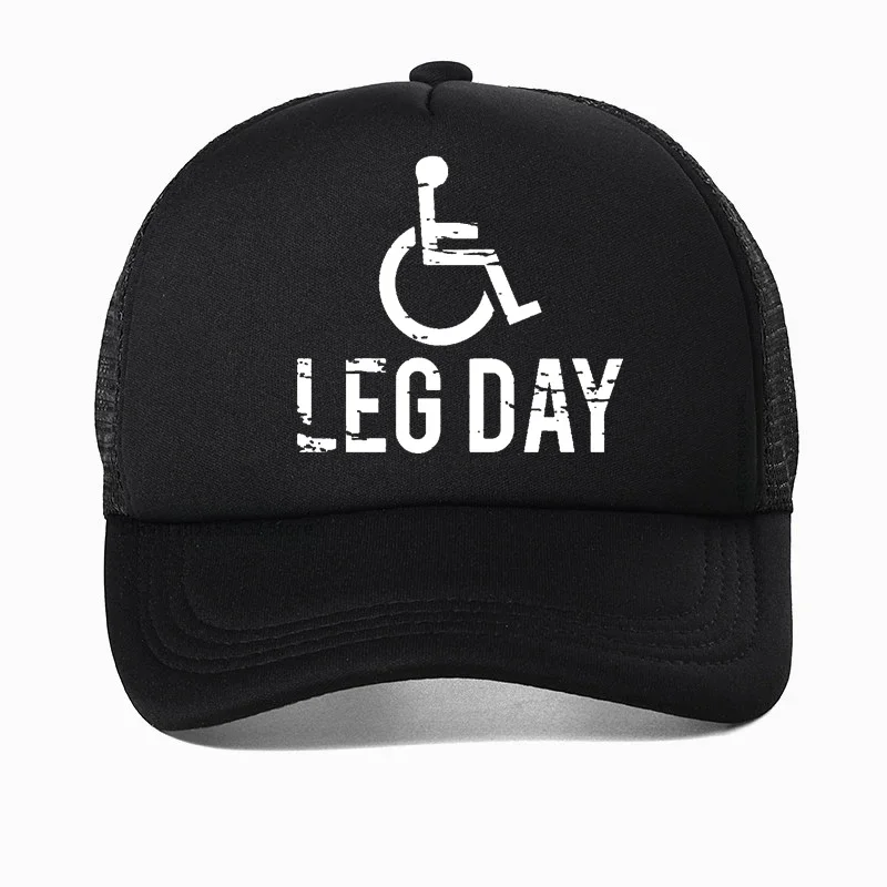

Leg Day Graphic Novelty Sarcastic Funny Baseball Cap Fashion Casual Sun Shade Hat Summer Mesh Breathable Snapback hats