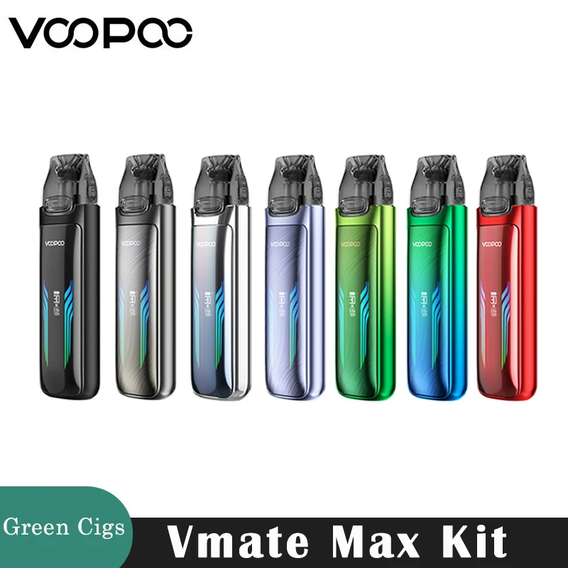 Original VOOPOO Vmate Max Kit Vape 30W 1200mAh Battery 3ml Vmate Pod Top Fill 0.4/0.7ohm Vaporizer Electronic Cigarette