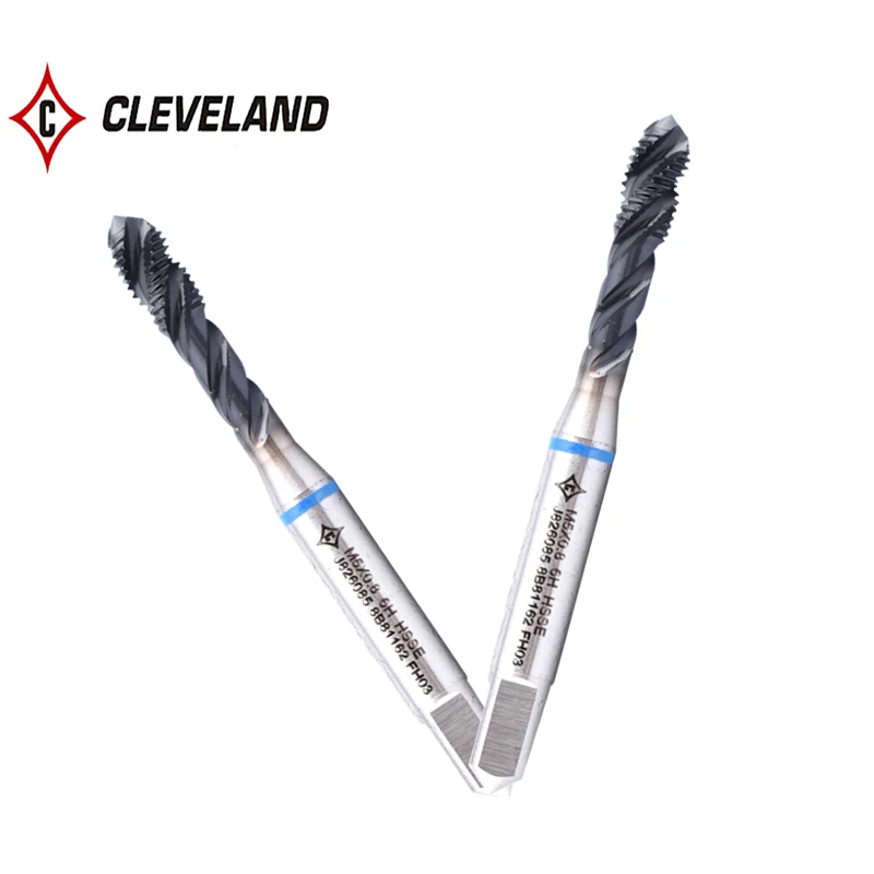 CLEVELAND HSSE-M35 With JP Spiral Fluted Tap M3 M4 M5 M6 M8 M10 M12 M14 M16 Machine Screw Thread Taps For Stainless Steel