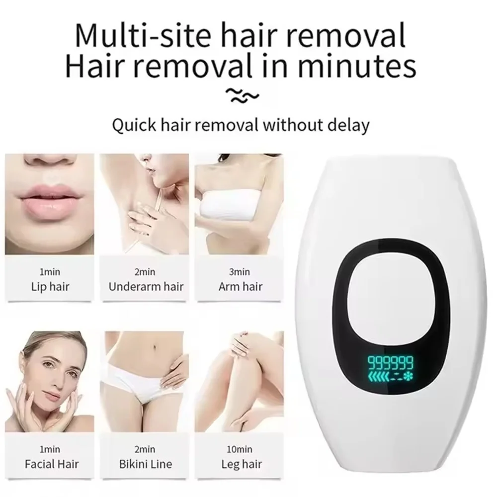 Handheld Laser Hair Removal 999999 Flashes Painless High-frequency Female Permanent Epilator Electric Depilador Laser image 2