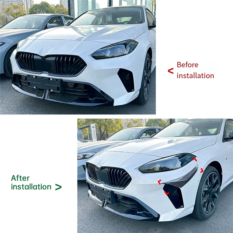 

Aerodynamic Front Bumper Side Splitter With Fog Lamp Spoiler Trim For BMW 1 Series F70, 2 Series F74 M Sport 2024+ B