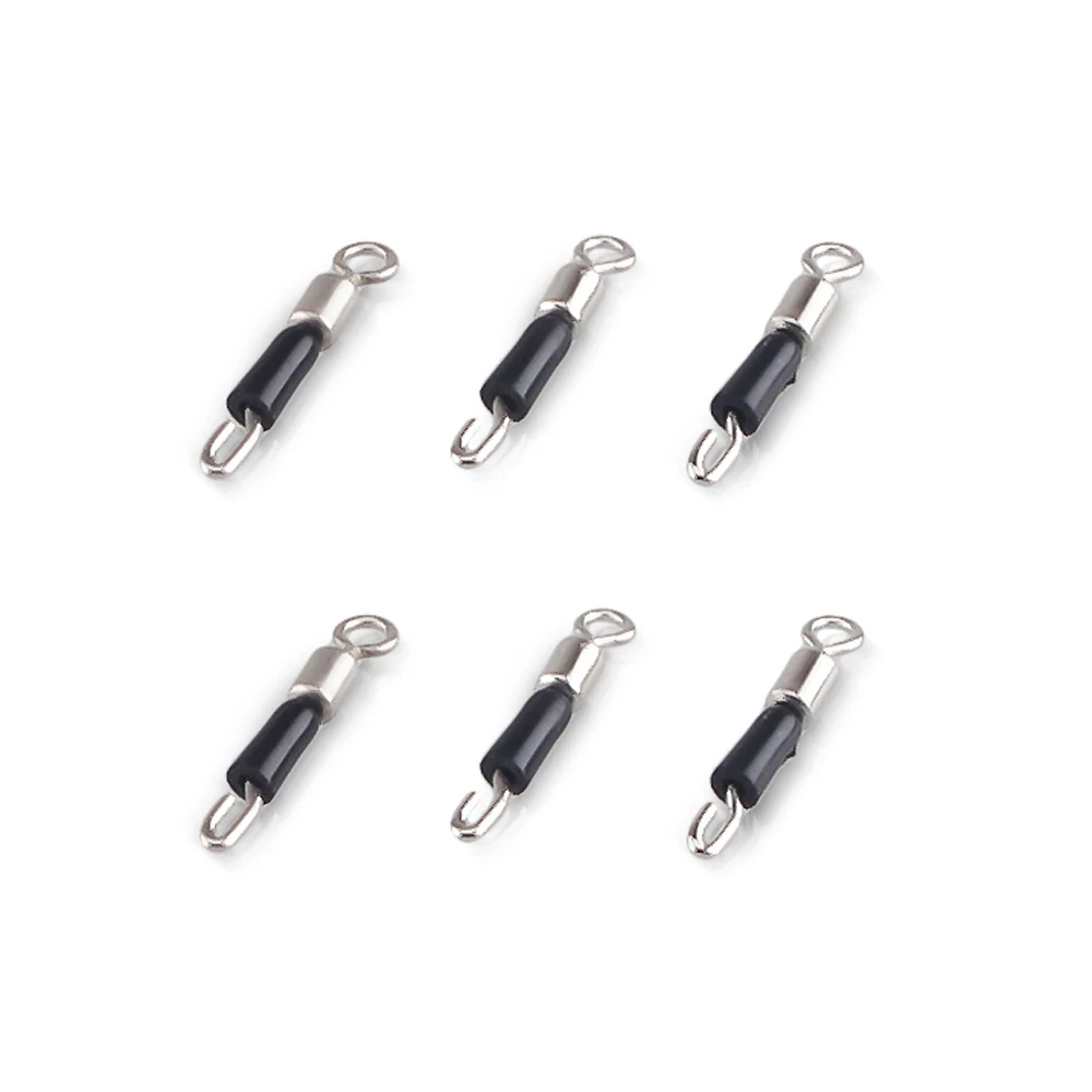 DNDYUJU 100PCS Fishing Bearing Swivels Ball Bearing Swivel Solid Rings Fishing Connector Ocean Boat Quick Fast Link Connector
