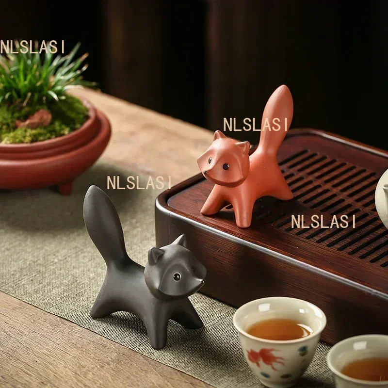 Little Fox Handmade Couple Tea Pet Purple Sand Can Raise Tea To Play Tea Set Ornaments