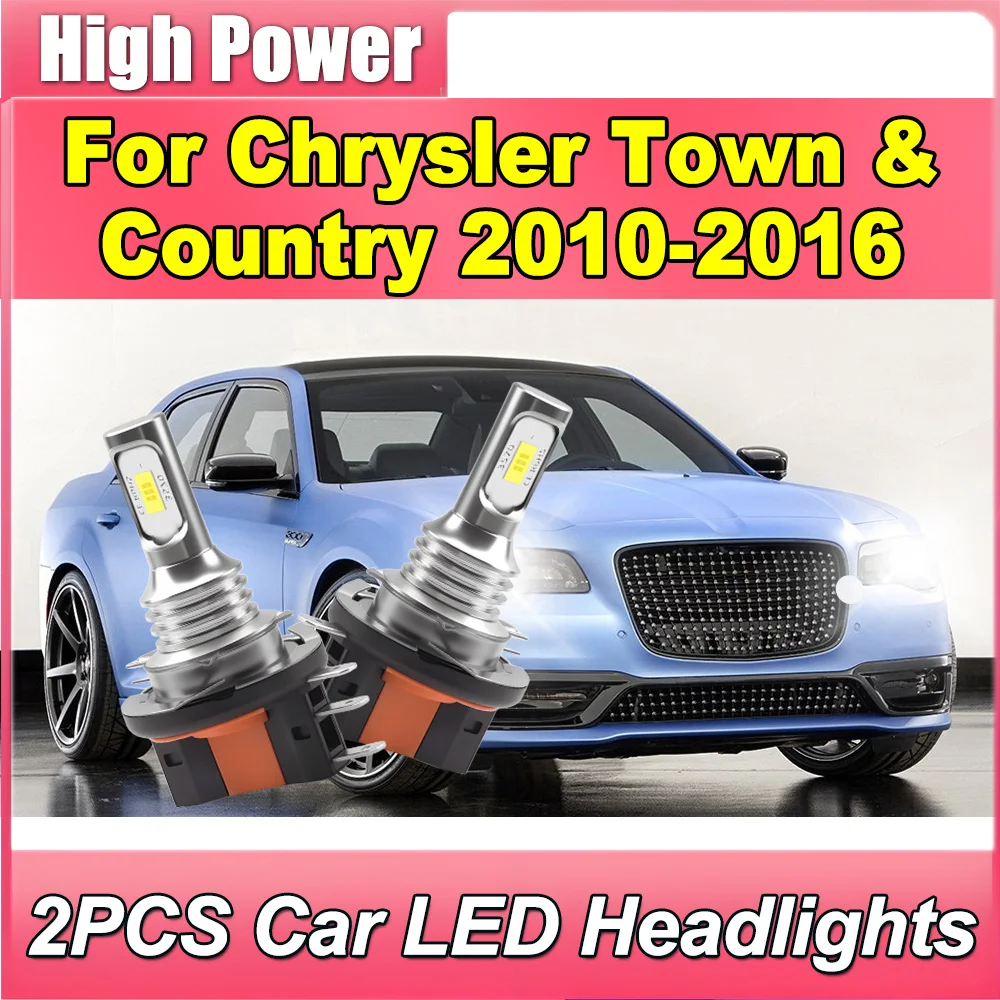 

2 шт. H15 светодиодные фары CSP чипы автомобильные лампы 6000K белые 20000LM для Chrysler Town & Country 2010 2011 2012 2013 2014 2015 2016