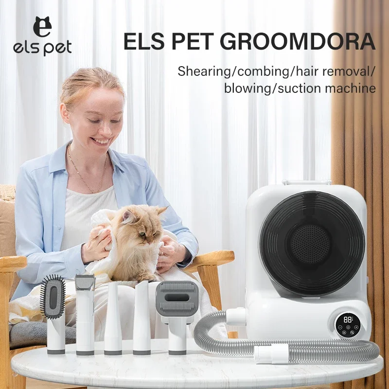 Newest Pets Grooming Cleaning Trimmer Dog Cat Groomer Kit Brush Hair Deshedding Tool Dog Grooming Vacuum Dryer